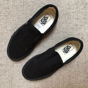 Classic Black Vans Slip Ons